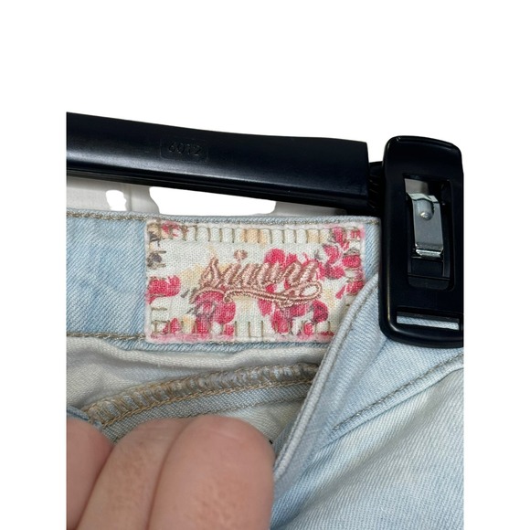 Siwy Women's Jeans  Mid-Rise Skinny Distressed Stretch Denim Light Blue 26 - Picture 5 of 11